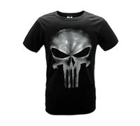 Fuman, t-shirt “The Punisher”, con moptivo teschio - Nero, a maniche corte nero L