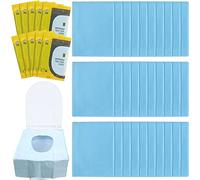 Fumanduo 40pcs Copriwater USA e Getta Sedile WC Monouso - Copertura Igienica Universale Antibatterico per Bambini e Adulti 38*58cm