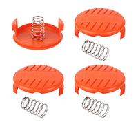 Fumanduo 8 Pezzi Accessori per Decespugliatore, 4 Pezzi RC-100-P Copertura Bobina di Ricambio + 4 Pezzi Molla per Bobina Tappo Bobina e Molla per Black-AFS Trimmer GH600 NST2018 CST2000