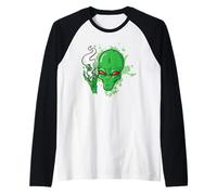 Fumare Creature nebulose aliene del Cosmo Maglia con Maniche Raglan