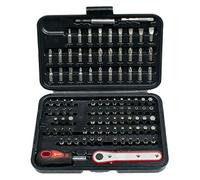 Fumasi 263201 Valigetta Assortimento Inserti, Nero/Acciaio/Rosso, 1/4", Set di 99 Pezzi