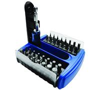 Fumasi 263301 Set Inserti in Confezione Plastica per Avvitatore, Acciaio Nero Blu, Set di 33 Pezzi