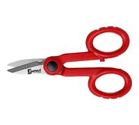 Fumasi Giamp Forbici per elettricista in acciaio inox, forbice tagliacavo con lame dritte microdentate