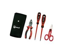 Fumasi Trousse 4 utensili in similpelle, con cacciaviti isolati 1000V, 100449