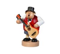 Fumatore Musicista Con Chitarra BxHxT 14x18x11cm NUOVO Figura Di Fumo