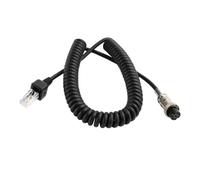 Fumei Cavo microfono MH-31B8J per Yaesu FT-847 FT-2000 | Cavo a spirale, connettore femmina a 8 pin, restringimento naturale 60 cm / 23.6in ed estensibile fino a un massimo di 1,8 m