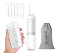 FUMEIKANG Acqua Dental Flosser Denti Pick Cordless Ricaricabile Irrigatore Orale Viaggio Irrigatore Cleaner, Bianco