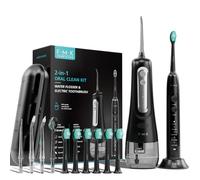 FUMEIKANG Idropulsore e spazzolino elettrico per adulti Irrigatore orale e spazzolino sonico 2-1 Kit di pulizia orale