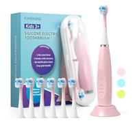 FUMEIKANG Spazzolino elettrico per bambini sonico ricaricabile spazzolino da denti regalo per ragazzi e ragazze Smart Timer Power Toothbrush - 3 4 5 6 7 8 9 10 11 12 (rosa)