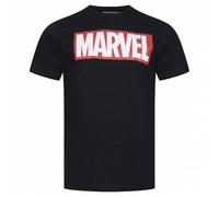 Marvel Comics-Core Logo-Mens, T-Shirt Uomo, Black, Medium