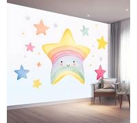 Fumetto Carta Da Parati Murale 400 X 280 Cm Rosa Mongolfiera Orsacchiotto - Effetto 3D, Alta Definizione, Facile Da Posare, Ideale Per Camera, Ufficio O Corridoio