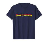 Fumetto Classico con Logo con Testo Rosso e Giallo di Flash Gordon Maglietta