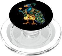 Fumetto fresco di vacanze del partito estivo dell'uccello del pavone PopSockets PopGrip per MagSafe