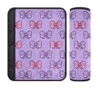 Fumetto Lavanda Polka Dot Bow 2 Pack auto cinghie copre più comfort guida per SUV forro para cinturon de seguridad