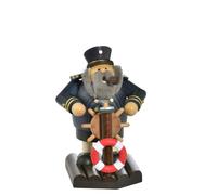 Fumigatore Capitano Con Timone LxPxA= 14x14x20cm NUOVO Fumare Figura Di Fumo