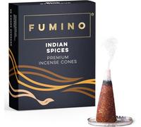 Fumino Coni di Incenso Fresco Fragranza Spezie Indiane, 15 per Scatola, Masala, Agarbatti, Joss Fragranze per Relax, Meditazione e Per la Casa e L'arredamento