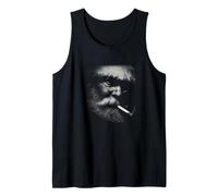 Fumo Uomo Silhouette Misterioso Grunge Viso Canotta