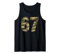 Fun 67 Six Seven Hunting Camo 6 7 Meme Gen Alpha Camouflage Canotta