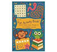 Fun Activity Book: Educational Puzzle Adventures for Kids Ages 5-8 | Word Searches, Mazes, Word Scrambles, and Learning Fun with Space, Animals, Fruits & More