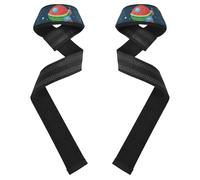 Fun Anguria Galaxy Spaceship Navy Blue Lift cinghie 66 cm neoprene imbottito palestra cinghie di allenamento per sollevamento pesi, bodybuilding, powerlifting e stacchi munequeras para levantamiento
