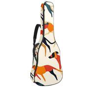 Fun Art Abstract Walking Dog 7 Custodia per chitarra acustica con 2 tasche tracolla regolabile e gancio posteriore, adatta per chitarre elettriche, bassi e chitarre classiche, Divertente arte astratta