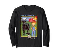 Fun at the Farm Sarcastic Retro Vintage Funny Adult Humor Maglia a Manica