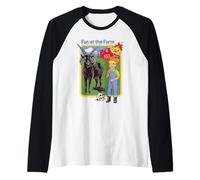 Fun at the Farm Sarcastic Retro Vintage Funny Adult Humor Maglia con Maniche Raglan
