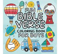Fun Bible Verse Coloring Book For Boys: 50 Bold & Easy Designs | Kids Christian Scripture Quotes