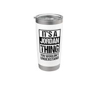 Fun Black Version It's A Jordan Thing Family Name Group Pic Bicchiere termico in acciaio inox doppia parete