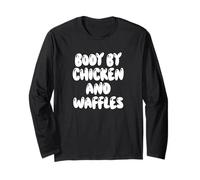 Fun Body by Chicken And Waffles Southern Food Meme Saying Maglia a Manica