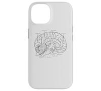 Fun Brain Anatomy Psych Neuroscienze Parti della scienza del cervello Custodia per iPhone 14
