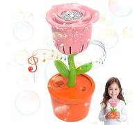 Fun Camping Bubble Flower - Soffiatore di bolle di rose per esterni illuminato completamente automatico | Macchina elettrica per bolle da giardino per giochi di prato in giardino per feste di bambini,