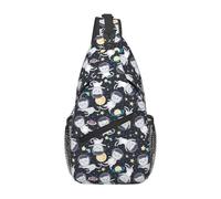 Fun Cat AstronautPrint - Zaino a tracolla per uomo e donna, con tracolla diagonale