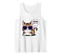 Fun Cat Lover Meow Whats Up Moms Dads & Fans giocosa novità Canotta