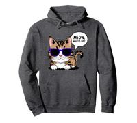 Fun Cat Lover Meow Whats Up Moms Dads & Fans giocosa novità Felpa con Cappuccio