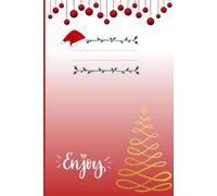 Fun Christmas Notebook: Christmas Red, White Notebook Christmas Tree Snow Man Snow Reindeer Merry Christmas Journal