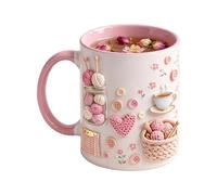 Fun Coffee Mugs - 350ml Ceramic Crochet Desk Decor, Novelty Yarn Art Coffee Mug Tea Cup, Aesthetic Drinkware Ornament | For Women Mom Friend Sister Birthday Christmas Party Home Apartment Office