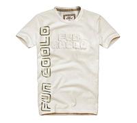 FUN COOLO T-Shirt a Manica Corta MT2 Maglietta Vintage Panna XL