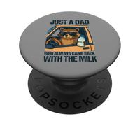 Fun Dad Shirt Solo un papà che tornava sempre con il latte PopSockets PopGrip Adesivo