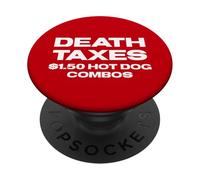 Fun Death, Taxes, $1.50 Hot Dog Combos Box Store Food PopSockets PopGrip Adesivo
