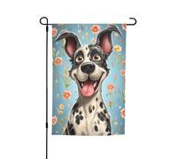 Fun Dogs Bandiera da giardino a due lati per fattoria Holiday Yard Bandiera 30,5 x 45,7 cm banner stagionale per esterni per primavera estate prato portico decorazione per la casa piccola bandiera da