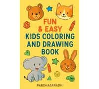 Fun & Easy Kids Coloring and Drawing Book: Simple Animal and Object Line Art for Beginners Ages 3-7