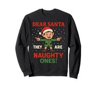 Fun Elf Dear Santa They Are The Naughty Ones Christmas Humor Felpa