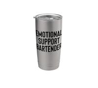 Fun Emotional Support Bartender Therapy Joke Bicchiere termico in acciaio inox doppia parete