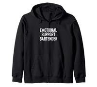 Fun Emotional Support Bartender Therapy Joke Felpa con Cappuccio