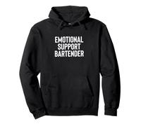 Fun Emotional Support Bartender Therapy Joke Felpa con Cappuccio