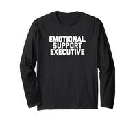Fun Emotional Support Executive Joke Maglia a Manica
