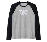 Fun Emotional Support Golfer Golf Therapy Joke Maglia con Maniche Raglan