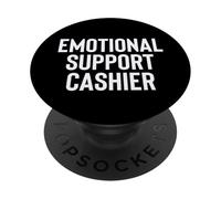 Fun Emotional Support Home Cashier Therapy Joke PopSockets PopGrip Adesivo