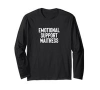 Fun Emotional Support Home Waitress Therapy Joke Maglia a Manica